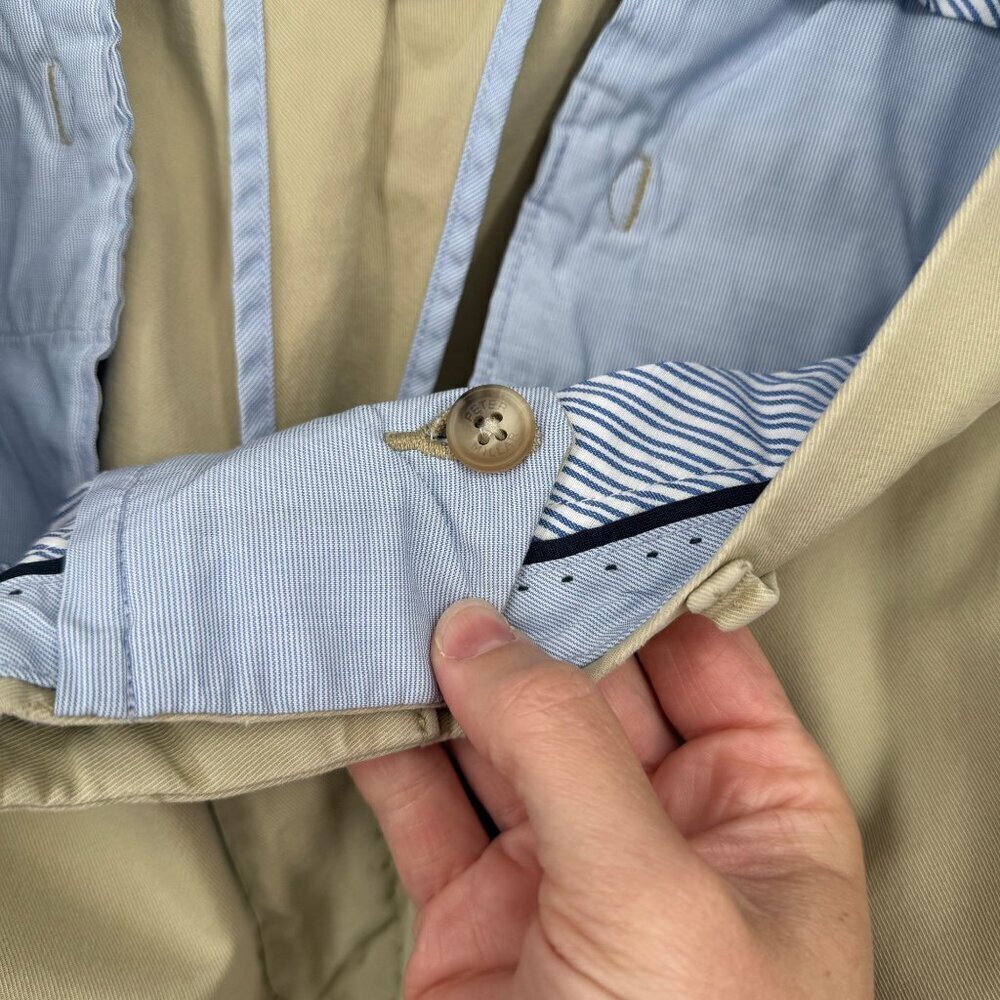 Peter Millar Mens Chino Pant Size 33x34 Pima Cotton Tan Straight Leg Golf Work - Picture 4 of 14